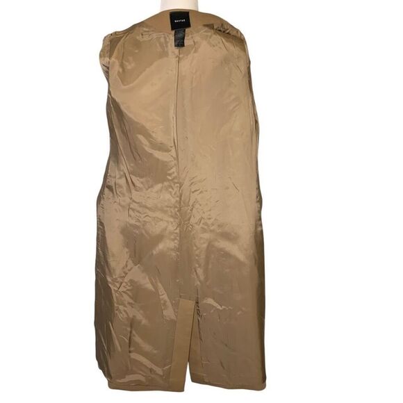 Smythe Skinny Lapel Wool Coat Mid Length Button Closure Size 6 Camel - Picture 6 of 11